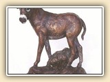  Payne Lara Miniature Donkey Bronze Sculptures 