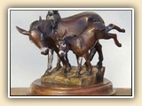  Payne Lara Miniature Donkey Bronze Sculptures 